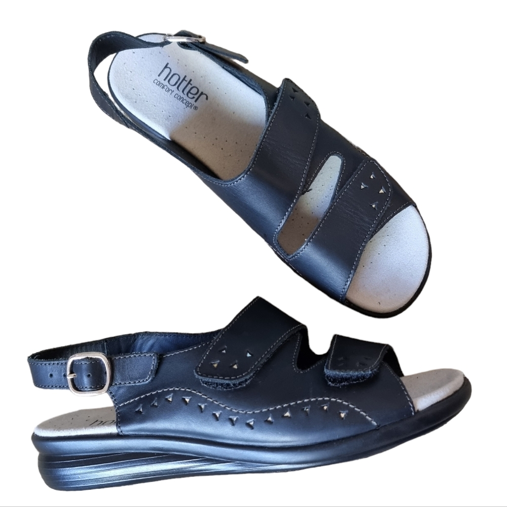 NWOT Hotter comfort concept women's black sandals size 9.5
